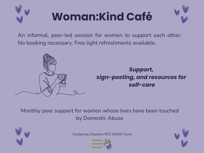Woman:Kind Cafe domestic abuse support